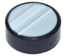 Tile, Round 1 x 1 with White Reflection Lines on Light Aqua Background Pattern (Super Mario Kamek Lens)