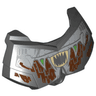 Large Figure Chest Armor Small with Reddish Brown Fur, Silver Armor and Tan Fangs Pattern