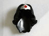 Minifigure, Hair Female Long Wavy with Silver Tiara and Red Star Pattern (Wonder Woman)