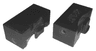 Train Brick 2 x 4 x 1 1/3 Sliding Block with Wheels Holder