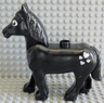 Duplo Horse with Movable Head with Silver Mane and Hearts Pattern