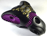 Galidor Torso Gorm with Purple Ribbed Sockets and Midriff, Gold and Silver Spots Pattern