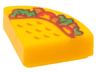 Tile, Round 1 x 1 Quarter with Taco with Sliced Tomatoes Pattern