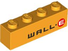 Brick 1 x 4 with WALL-E Logo Pattern (BrickHeadz WALL-E Abdomen)