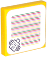 Tile 2 x 2 with Super Mario Scanner Code Eep Cheep Pattern (Sticker) - Set 71361