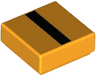 Tile 1 x 1 with Black Stripe Pattern (BrickHeadz Minion Jumpsuit Sleeve)
