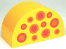 Duplo, Brick 2 x 4 x 2 Slope Curved Double with 11 Circles with Spots Pattern