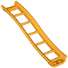 Train, Track Roller Coaster Ramp Small, 3 Bricks Elevation