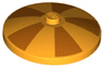 Dish 4 x 4 Inverted (Radar) with Solid Stud with Solid Stud with Five Orange Wedges Pattern
