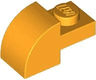 Slope, Curved 2 x 1 with Recessed Stud