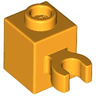 Brick, Modified 1 x 1 with Open O Clip (Vertical Grip) - Hollow Stud