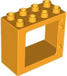 Duplo Door / Window Frame 2 x 4 x 3 Flat Front Surface, Completely Open Back