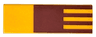 Tile 1 x 3 with Dark Red Square and 4 Stripes Pattern (BrickHeadz Harry Potter / Ron Weasley Scarf)