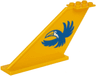 Tail 12 x 2 x 5 with Blue Toucan Bird Pattern on Both Sides