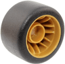 Wheel 24 x 14.9 with Pin Hole with Molded Black Hard Rubber Tire with Textured Surface  Pattern