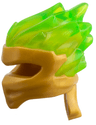Minifigure, Headgear Ninjago Wrap Type 5 with Molded Trans-Bright Green Flames Pattern