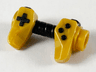 Minifigure, Utensil Video Game Controller, Hole for Bar and Hollow Stud on Ends with Molded Black Buttons and Center Handle Pattern