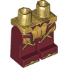 Hips and Dark Red Legs with Gold Armor Plates and Toes Pattern