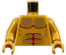 Torso Atlantis Armor with Gold Plated Muscles Outline Pattern / Pearl Gold Arms / Pearl Gold Hands