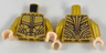 Torso Atlantean Armor with Gold Plates Pattern / Pearl Gold Arms / Light Nougat Hands