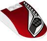 Windscreen 6 x 4 x 1 1/3 Canopy Straight Sides with Headlights, Vents and Red Pattern Model Left Side