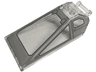 Windscreen 8 x 4 x 2 with 2 Studs and Bar Handle with Light Bluish Gray Cockpit Window Frames with Dark Bluish Gray Lines Pattern