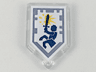 Tile, Modified 2 x 3 Pentagonal with Nexo Power Shield Pattern - Centaur Charge