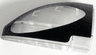 Technic, Panel Curved 5 x 3 x 2 Corner Quarter Ellipse, Right with Black and Silver Porsche GT4 e-Performance Headlight Pattern