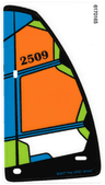 Plastic Triangle 10 x 19 Sail with Black '2509' Pattern
