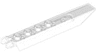 Hinge Plate 1 x 8 with Angled Side Extensions