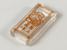 Tile 1 x 2 with Pigsy and Dark Orange Chinese Logogram '美味至上' (Supreme Delicious) Pattern