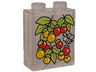Duplo, Brick 1 x 2 x 2 with Red and Bright Light Orange Berries, Lime Leaves and Bright Light Yellow and Black Bee Pattern