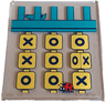 Glass for Window 1 x 6 x 6 Flat Front with Black and Yellow Tic Tac Toe Game, Dark Turquoise Frame and Animal, Red Ladybug Pattern
