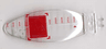 Windscreen 9 x 3 x 1 2/3 Bubble Canopy with Red Square and Verniers Pattern