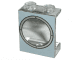 Panel 1 x 2 x 2 - Hollow Studs with Porthole on Light Gray Background Pattern