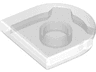 Tile, Round 2 x 2 Half Circle Extended