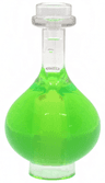 Minifigure, Utensil Bottle, Florence Flask with Molded Trans-Bright Green Fluid Pattern