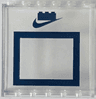 Panel 1 x 6 x 5 with Basketball Backboard with Dark Blue Rectangle, Nike Swoosh Logo and 1 x 3 Brick Pattern