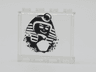Panel 1 x 4 x 3 with Side Supports - Hollow Studs with Black Undead Pharaoh Pattern