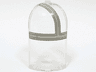 Panel 3 x 3 x 6 Corner Convex with Curved Top with Light Bluish Gray and Dark Bluish Gray SW The Razor Crest Canopy Pattern Model Left Side
