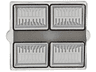 Glass for Window 1 x 2 x 2 Flat Front with Silver and Dark Silver Headlights with Black Outlines Pattern