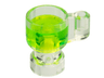 Minifigure, Utensil Stein / Cup with Molded Trans-Bright Green Drink Pattern
