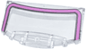 Windscreen 3 x 6 x 1 1/3 Curved with Dark Pink and Light Bluish Gray Windshield Frame Pattern