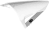 Windscreen 11 x 11 Curved Motorcycle with Pin Holes with White Stripes Pattern