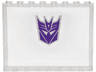 Panel 1 x 8 x 5 with Dark Purple and Silver Transformers Decepticon Logo Pattern