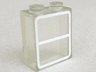 Brick 1 x 2 x 2 without Bottom Tube with Window Pattern