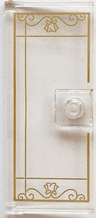Door 1 x 3 x 6 with Stud Handle with Gold Lattice, Flowers and Filigree Pattern