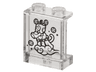 Panel 1 x 2 x 2 with Side Supports - Hollow Studs with Black Monkey King (Sun Wukong) Flying on Cloud Pattern