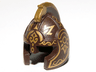 Minifigure, Headgear Helmet Castle with Cheek Protection and Comb with Gold Icons Pattern (King Theoden)