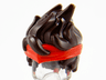Minifigure, Hair Long and Spiky with Molded Red Bandana Headband Pattern